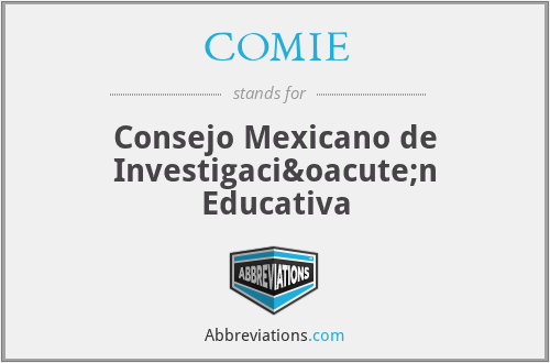 COMIE - Consejo Mexicano de Investigación Educativa