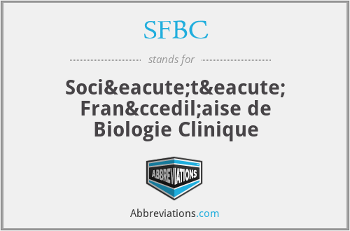 SFBC - Société Française de Biologie Clinique