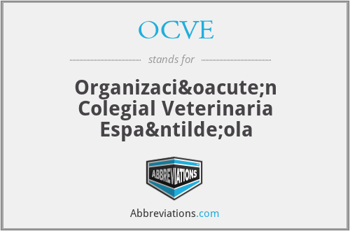 OCVE - Organización Colegial Veterinaria Española