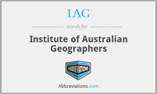 IAG - Institute of Australian Geographers