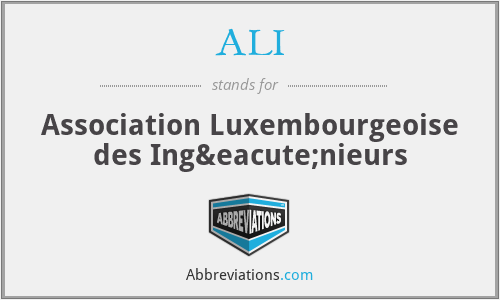 ALI - Association Luxembourgeoise des Ingénieurs