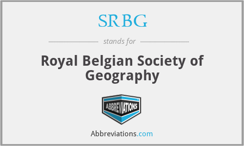 SRBG - Royal Belgian Society of Geography