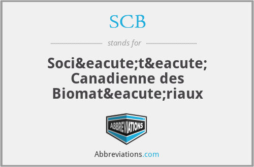 SCB - Société Canadienne des Biomatériaux