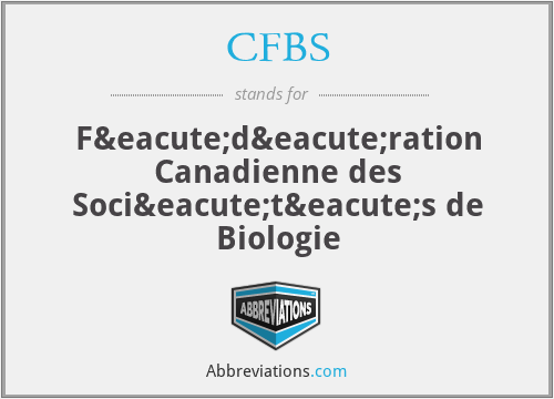 CFBS - Fédération Canadienne des Sociétés de Biologie