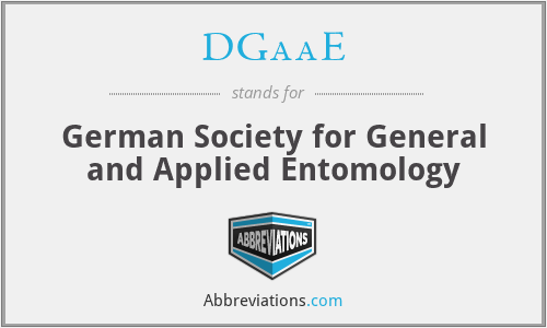 DGaaE - German Society for General and Applied Entomology