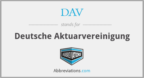 DAV - Deutsche Aktuarvereinigung