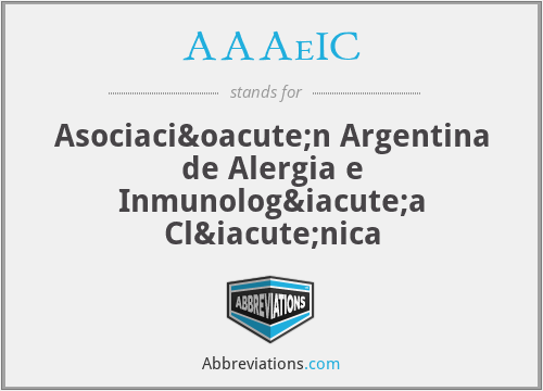AAAeIC - Asociación Argentina de Alergia e Inmunología Clínica