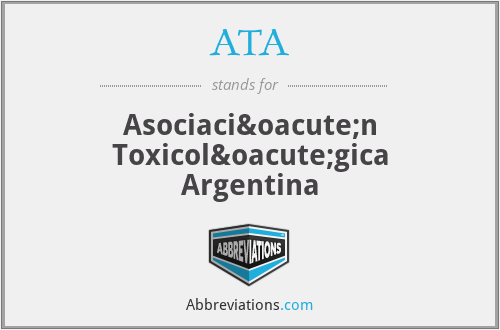 ATA - Asociación Toxicológica Argentina