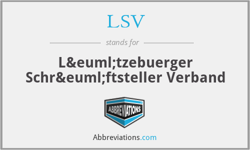 LSV - Lëtzebuerger Schrëftsteller Verband