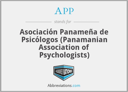 APP - Asociación Panameña de Psicólogos (Panamanian Association of Psychologists)