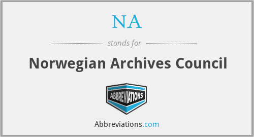NA - Norwegian Archives Council