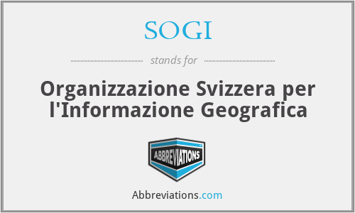 SOGI - Organizzazione Svizzera per l'Informazione Geografica