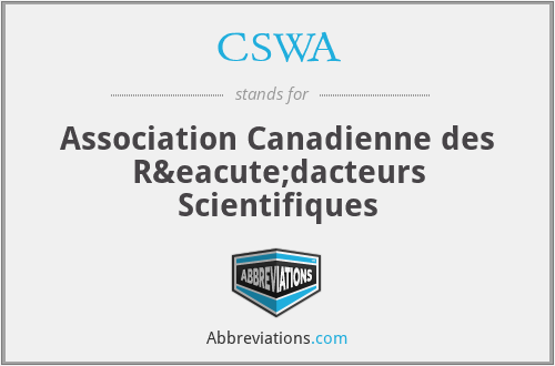 CSWA - Association Canadienne des Rédacteurs Scientifiques