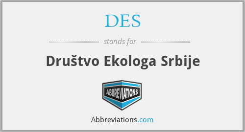 DES - Društvo Ekologa Srbije