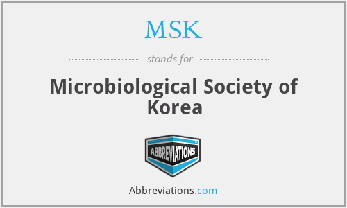 MSK - Microbiological Society of Korea