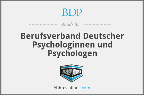 BDP - Berufsverband Deutscher Psychologinnen und Psychologen