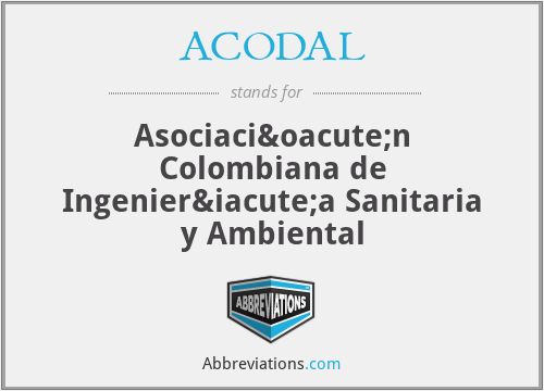 ACODAL - Asociación Colombiana de Ingeniería Sanitaria y Ambiental
