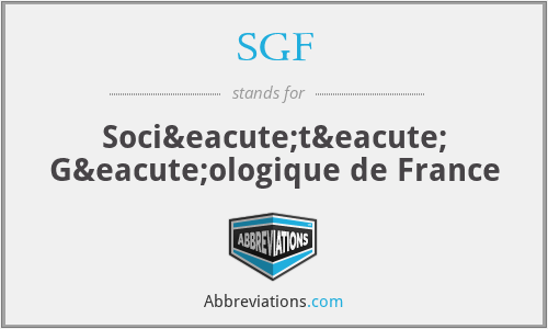 SGF - Société Géologique de France