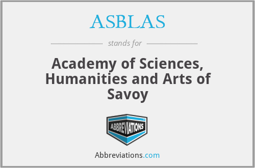 ASBLAS - Academy of Sciences, Humanities and Arts of Savoy