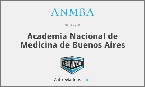 ANMBA - Academia Nacional de Medicina de Buenos Aires