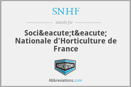 SNHF - Société Nationale d'Horticulture de France
