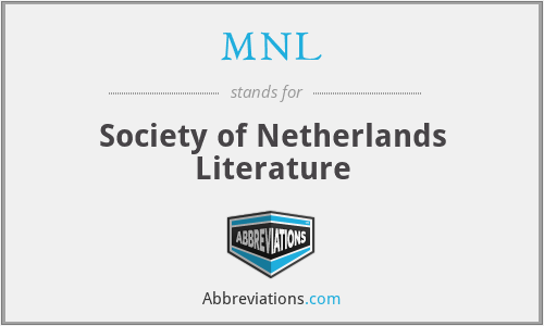 MNL - Society of Netherlands Literature