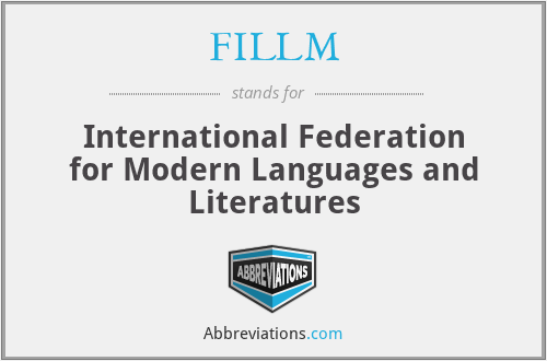 FILLM - International Federation for Modern Languages and Literatures