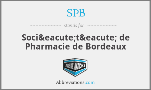 SPB - Société de Pharmacie de Bordeaux