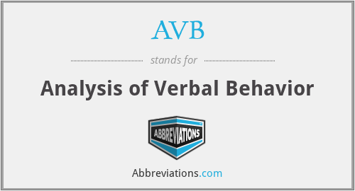 AVB - Analysis of Verbal Behavior