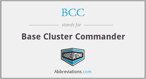 BCC - Base Cluster Commander
