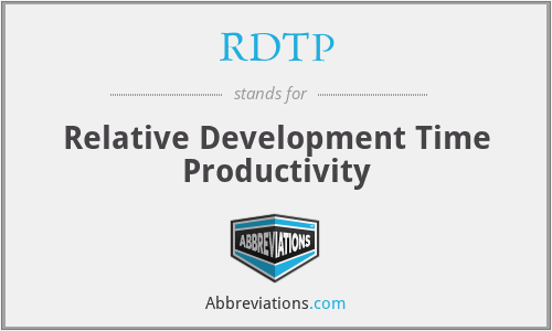 RDTP - Relative Development Time Productivity