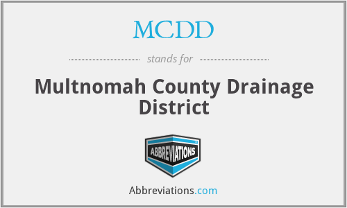 MCDD - Multnomah County Drainage District