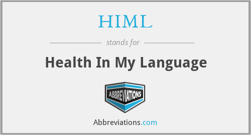 HIML - Health In My Language