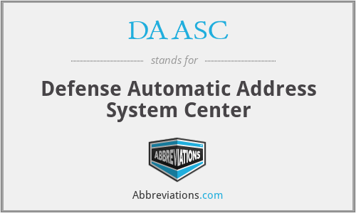 DAASC - Defense Automatic Address System Center