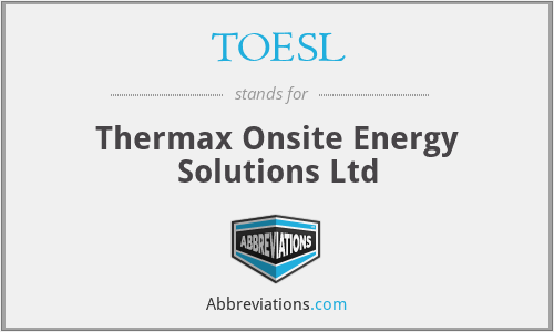 TOESL - Thermax Onsite Energy Solutions Ltd