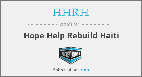 HHRH - Hope Help Rebuild Haiti