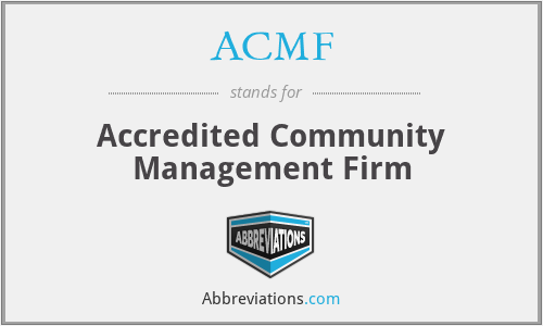 ACMF - Accredited Community Management Firm