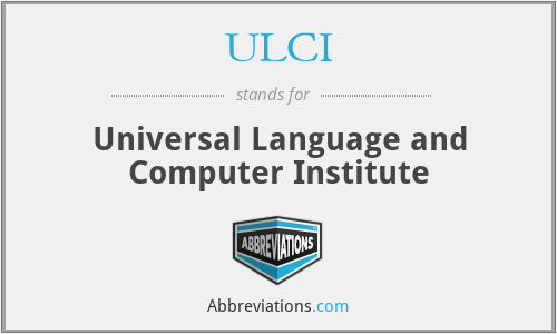 ULCI - Universal Language and Computer Institute