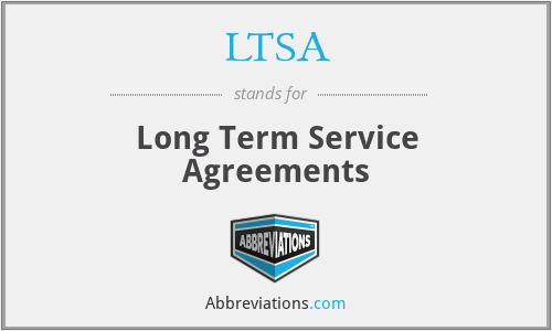 LTSA - Long Term Service Agreements