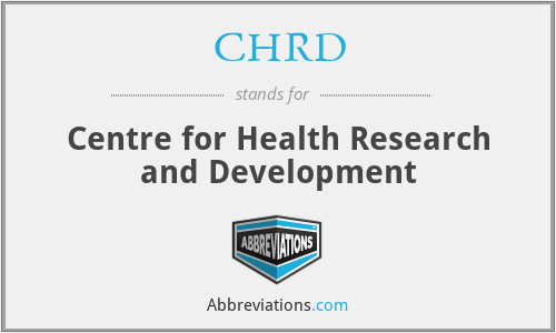 CHRD - Centre for Health Research and Development