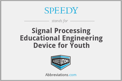 SPEEDY - Signal Processing Educational Engineering Device for Youth