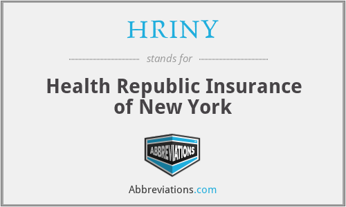HRINY - Health Republic Insurance of New York