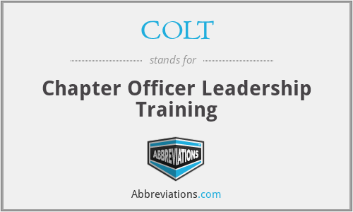 COLT - Chapter Officer Leadership Training
