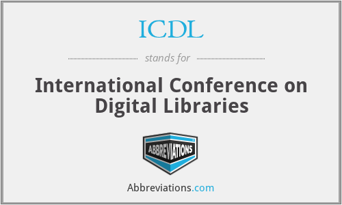 ICDL - International Conference on Digital Libraries