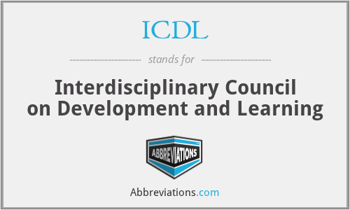ICDL - Interdisciplinary Council on Development and Learning