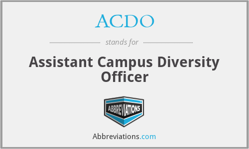 ACDO - Assistant Campus Diversity Officer