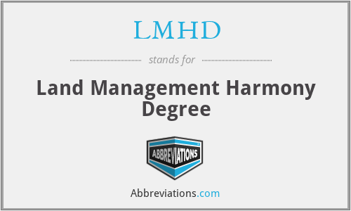 LMHD - Land Management Harmony Degree