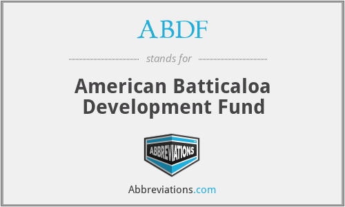 ABDF - American Batticaloa Development Fund