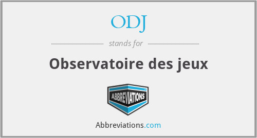 ODJ - Observatoire des jeux