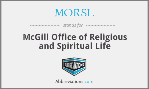 MORSL - McGill Office of Religious and Spiritual Life